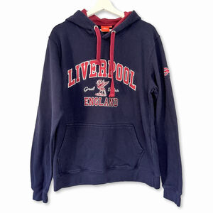 Liverpool Navy Red Hoodie Large Great Britain England